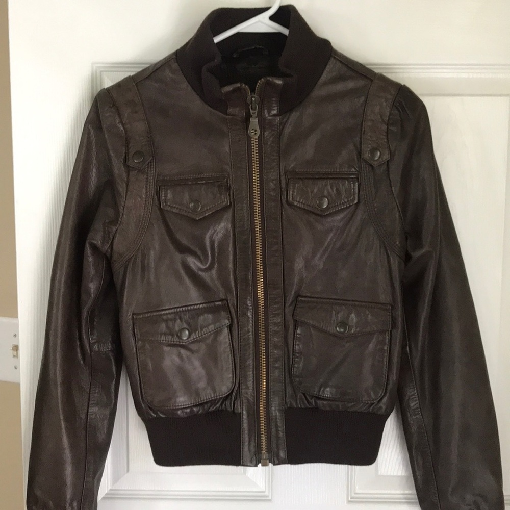 For Joseph Leather bomber jacket